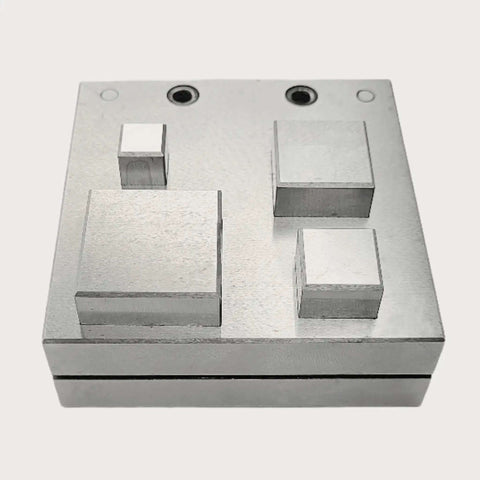Square Disc Cutter Set with Four Punches 10x10mm 15x15mm 20x20mm and 27x27mm DIY Jewelry Making Tool for Pendants and Bracelets