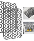 2 Pack Silicone Sink Mats Dope Non Slip Foldable Grids For Kitchen Sinks, Heat Resistant Food Grade, shown in kitchen use