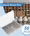 M5 X 30mm Dowel Pins, 304 Stainless Steel Cylindrical Locating Pins For Shelves Cabinets Bookshelves And Wood Metal Fixing, Set Of 50