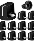 Guitar Pedal Knobs 6.35mm Potentiometer Knobs With Set Screw For Electric Guitars One Quarter Inch 1510 Style Black ABS Pack Of 12 Includes Wrench