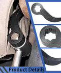 Pry Bar Wrench Adapter For 1/2 Inch Drive - Crowbar Adapter Head Fits 1/2 Inch Ratchets in use on auto part, 1045 carbon steel