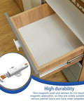 Beefy Push to Open Cabinet Latches for Doors and Drawers, Non Magnetic RV and Home Kitchen Storage on wood drawer