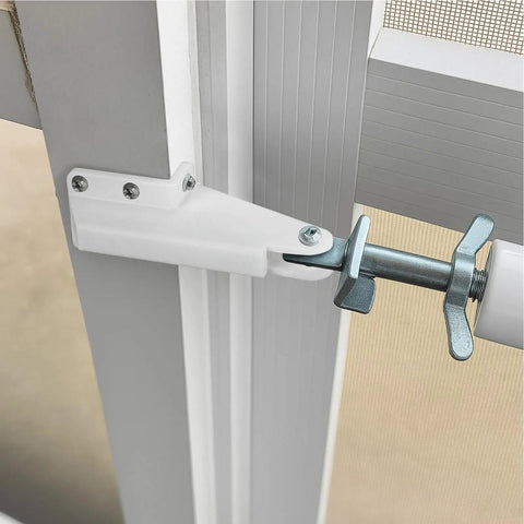 Door Closer Bracket Kit For Screen Doors, 2 Piece Post Jamb Hardware Replacement Parts, No Fuss Easy Install Repair Kit For Front Or Back Doors, Durable Door Closure Bracket Set