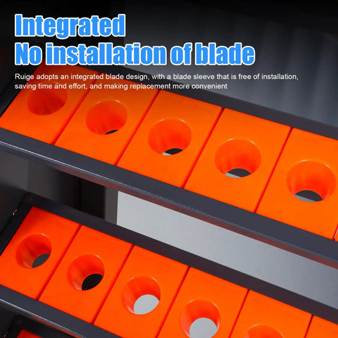 Heavy Duty CNC Tool Holder Rack Storage Organizer with Eight Row Metal Shelf, orange tool holders visible