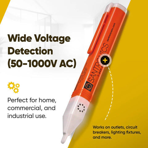 Ultimate AC Sensor Non Contact Voltage Tester Pen Sized Go To Pro Grade Tool Detects 50 To 1000V AC CAT IV Certified Made In USA