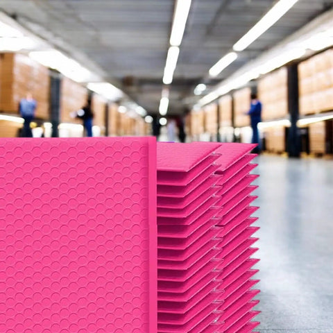 Stacked Hot Pink 8.5 X 12 Inch Bubble Mailers Dope Self Seal Padded Envelopes Medium Size Two Opaque Privacy Lightweight Yet Sturdy