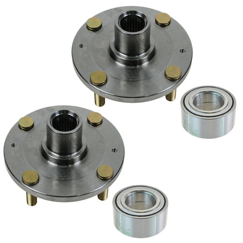 Two Piece Front Passenger Wheel Bearing And Hub Kit For 2001 2006 Hyundai Elantra Includes Front Bearings And Hubs Easy DIY Install Ready To Roll Replacement Set