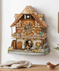 3D Puzzle Clock For Adults Dope Cuckoo Model Kit With Mechanical Pendulum Movement Roman Numerals German Pastoral Cottage Desk