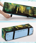 Northern Lights Motif Cutting Machine Cover With Pocket Carrying Case For DIY Cutting Maker And Die Cut Machines Dust Shield Portable Protective Hood Durable Flocked And Stretch Fabric On The Go Ready Crafting Accessory showing top and bottom views