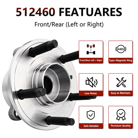 512460 Front Or Rear Wheel Hub Bearing Replacement For 2011 2019 Ford Explorer And 2013 2019 Police Interceptor Utility