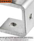 Close-up of Mini C Clamps Stainless Steel 0.83 Inch For Working, showing high-quality 304 stainless steel material and threaded hole design.