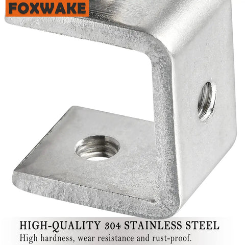 Close-up of Mini C Clamps Stainless Steel 0.83 Inch For Working, showing high-quality 304 stainless steel material and threaded hole design.
