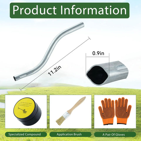 Reel Lawn Mower Sharpening Kit SK-1 For Manual Reel Mower components including crank tool, compound, brush, and gloves.