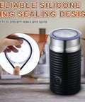 Milk Frother Lid Replacement For Nespresso Aeroccino 3 3R in hand showing silicone seal design, compatible with 3593 3594 parts.