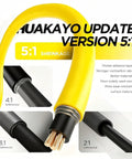 Hefty 365 Piece 5 To 1 Heat Shrink Tubing Kit Double Adhesive Lined showcasing 5:1 shrinkage tubing in yellow color.