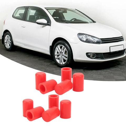 Get Your Ride Looking Fresh With These 10 Pack Silicone Intake Vacuum Hose Covers Designed For All Cars, Featuring High Durability And A Perfect Fit For Standard 16mm Vent Lines To Keep Oils Off And Engine Parts Clean While You Drive In Style. red silicone 16mm hose covers for car vent lines