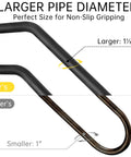 Larger pipe diameter of Built Like A Tank Heavy Duty Wrought Iron Hand Rails For Outdoor Steps, U Shaped Exterior Stair Railing.