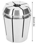 Premium High Speed Steel Milling Lathe Collet With Automatic Release So End Mills Stay Loose Hella Smooth Action For Cnc Engraving And Precision Industrial Machining 8 X 6. 2 Mm, detailed view of 8mm collet.
