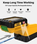 360 Self Leveling Laser Level With Tripod, Green Beam 4x Brightness For Easy Picture Hanging, Tile And Construction, Rechargeable 12V Battery Pack With Remote, Indoors And Outdoors, 100 Ft Range, Plus Minus 0.003 Inch At 16 Feet, 12V rechargeable battery pack