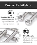 304 Stainless Steel Shoulder Eye Bolt M20 Heavy Duty Lifting Eyebolt For Industrial Machinery And Rigging High Strength Forged Steel Safe Load Bearing Quick Install Durable Lift Tool 1 Pcs, threaded hole detail