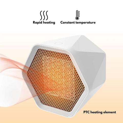 Compact 600W Ceramic Space Heater For Office And Home Hot In No Time Ultra Quiet Mini Desk Heater with rapid PTC heating element