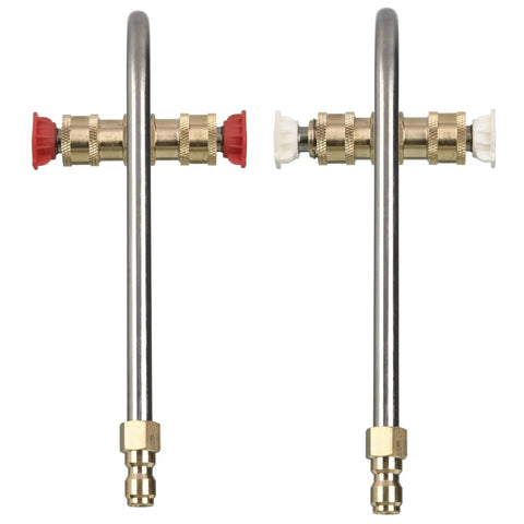 Gutter Cleaner Attachment For Pressure Washer With Four Nozzle Tips And Quick Connect, Zero Degree And Forty Degree Nozzles, 4000 PSI