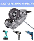 Pro Grade Electric Drill Plate Cutter For Metal Sheets With Adapter Included, works with various hand drills, close-up view