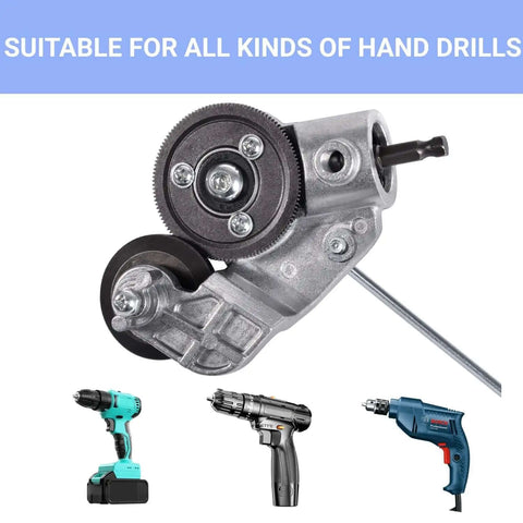 Pro Grade Electric Drill Plate Cutter For Metal Sheets With Adapter Included, works with various hand drills, close-up view