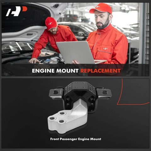 Heavy Duty Front Right Engine Motor Mount For Smart Fortwo 2008 To 2015 One Liter Passenger Side Direct Factory Replacement view with mechanics.
