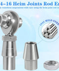 Heavy Duty 3/4 Inch Chromoly Heim Joint Rod End With Lock Nut For Panhard Suspension showing rod end and lock nut.