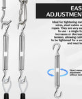 Beefy Stainless Steel Turnbuckle Tensioner Set For Cable Tent Sun Shade And Garden Decor Heavy Duty Hook And Hook Turnbuckles