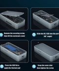 M.2 NVMe SSD Enclosure Delivers Sick 40Gbps Thunderbolt Speeds showing assembly steps with cover and SSD in place.