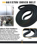 Upgraded 4392067 Dryer Repair Kit With W10837240 Idler Pulley For Smooth Drum Rotation Quiet Startup And Heat Issue Fix Replace Worn Components To Restore Peak Dryer Performance, black 5-rib dryer belt