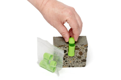 Rapid RH L6 Smart Sensor 25 Pack In Situ Concrete Moisture Testing With ASTM F2170 Compliance And Easy Relative Humidity Readouts For Hardwood Laminate Vinyl Tile Carpet And Epoxy Floor Installations, green sensor in concrete