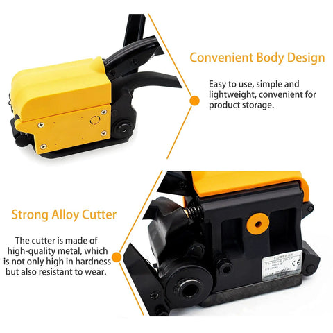 Heavy Duty Steel Strapping Tool A333 Stainless Manual Banding Machine featuring strong alloy cutter and convenient body design