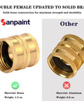 2 Pack 3/4 Inch Garden Hose Connector With Dual Swivel For Male To Male And Double Female Adapters Aluminum Construction For Durability Standard 3/4 Inch Fit Easy Attachment For All Hoses And Watering Tools brass hose connector compared with aluminum