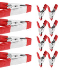Super Sturdy 12 Piece Heavy Duty Metal Spring Clamps With Red Coated Jaws, Perfect For Woodworking Crafts Panel Fixing And DIY Household Projects That Rock. 12 metal spring clamps with red coated jaws