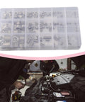 140 Piece Metric Thread Repair Kit M3 to M12 Stainless Steel Helicoil Set with tray and car repair scene