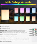 Solar Lantern LED Outdoor Cordless Table Lamp With IP44 Waterproof Metal Frame RGB And Warm White Lighting display.