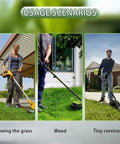 Heavy-Duty 6-Inch Steel Wire Trimmer Head Replacement For Electric Cordless String Trimmer in use on grass and weeds.
