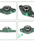 UCFL205-16 Pillow Block Bearing 1 Inch Bore Mounted Pillow Block Self Alignment With Two Bolts Durable Steel Construction