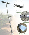 36 Inch Stainless Steel T Style Soil Sample Probe With Foot Pedal, Breaks Down To 23 Inch For Easy Transport, in orchard field