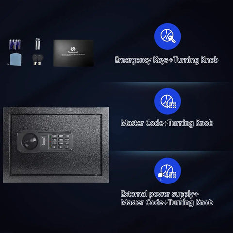 Secure 60 Key Wall Safe With Sensor Light Electronic Key Cabinet showing keypad and external power options
