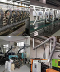 Solder Fume Extractor Arm For Assembly Lines And Woodworking, 360 Degree Flexible Duct, operational in a workshop setting