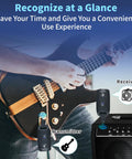 Musician using 2.4GHz Wireless Guitar System with Plug And Play Rechargeable Transmitter And Receiver for Guitar Bass