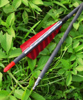 Six Pack 30 Inch Carbon Arrows For Compound Recurve And Traditional Bows With 100 Grain Screw Tips 4 Inch Turkey Feathers