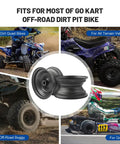 6 Inch 145 70 6 Black Wheel Rim For Go Kart Off Road Dirt Pit Bike Aluminum Durable Rim central image.