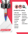 Spektra Extreme Tool Life Coated CNC Router Bit Pack For Sign Making And Engraving Four Piece Solid Carbide Bits with cut list