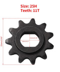 11T 25H Chain Motor Sprocket With Master Links Replacement For Razor MX650 displayed with size dimensions visible
