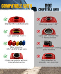 Image showing compatibility guidelines for the Cordless Electric Fuel Transfer Pump Battery Powered Gas Can Dispenser.